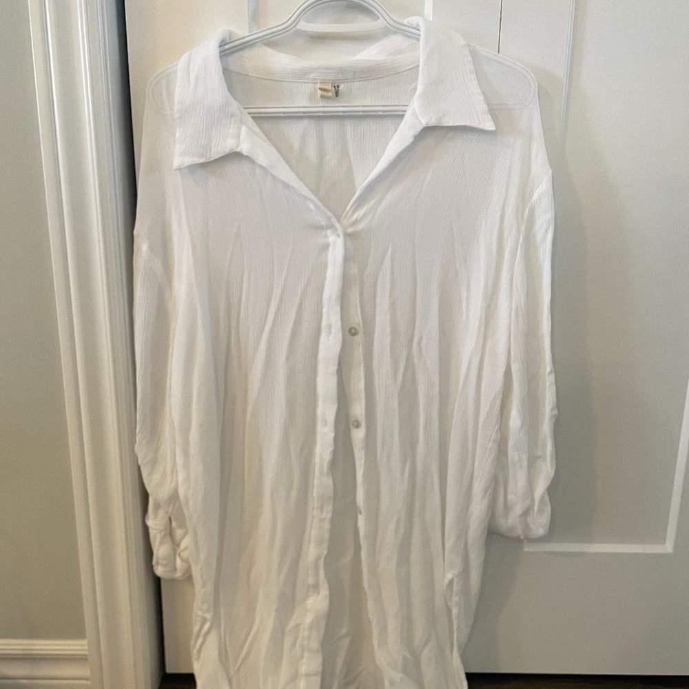 Elan Beach Cover-up White - Size L
